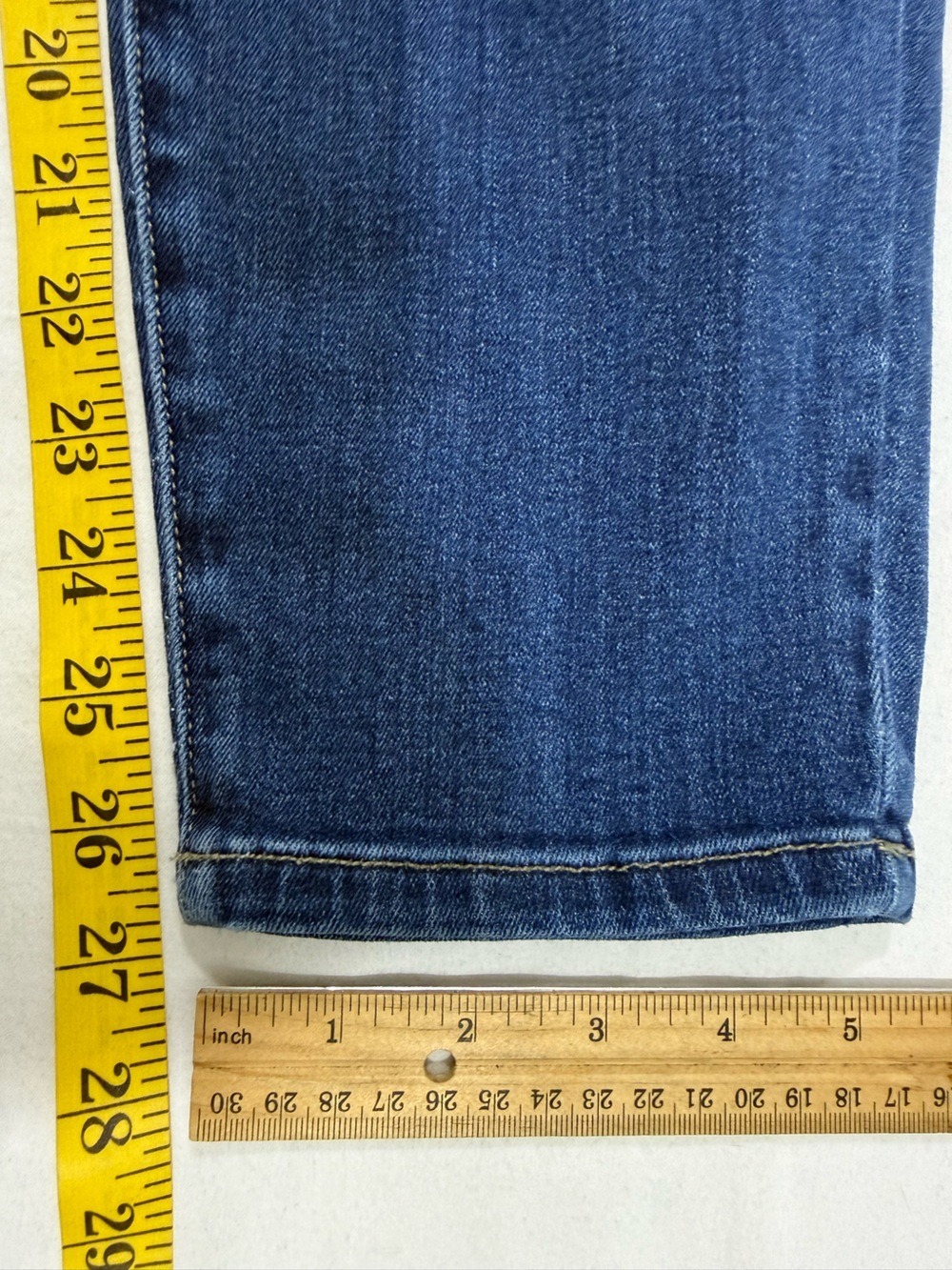 Fran Denim Iris Button Fly Skinny Jeans Women’s Size 31 Medium Wash Stretch - Picture 9 of 12